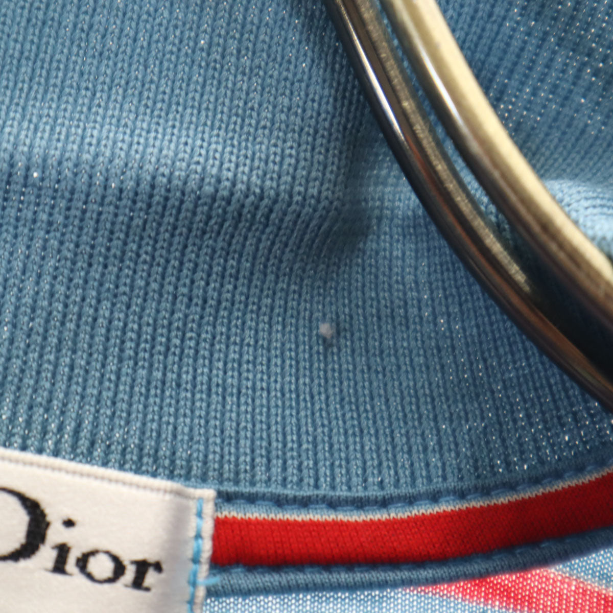 Christian Dior MONSIEUR クリスチャンディオール ムッシュ 90s オールド ボーダー柄 半袖 ポロシャツ M ブルー系 メンズ