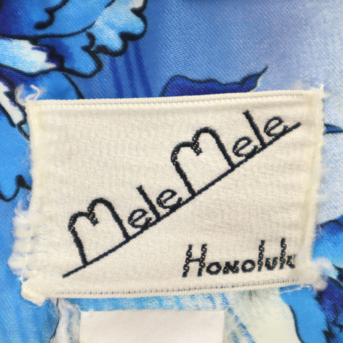 melemele メレメレ 70s 80s USA製 ヴィンテージ 花柄 半袖 アロハシャツ M アイボリー 開襟 メンズ