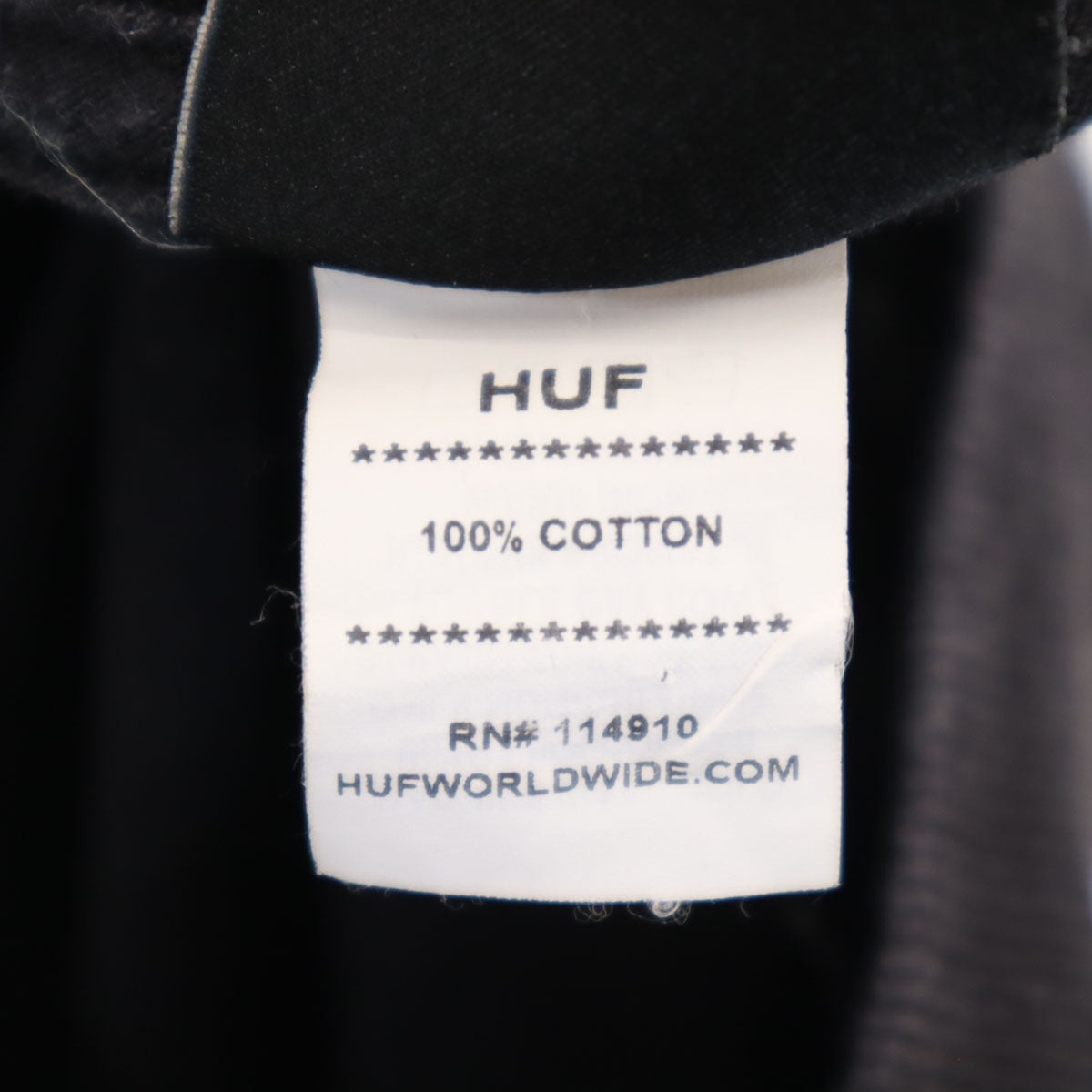 HUF ハフ バックロゴ 半袖 Tシャツ L ブラック メンズ