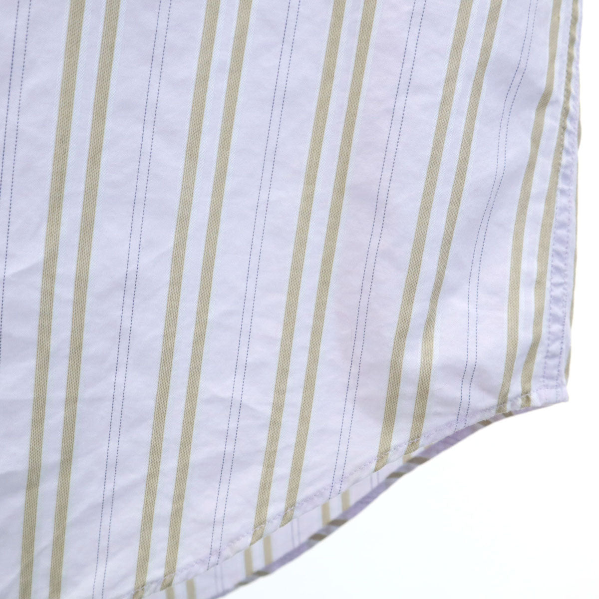 ARMANI アルマーニ コレッツィオーネ ストライプ柄 半袖 シャツ XL パープル系 COLLEZIONI メンズ