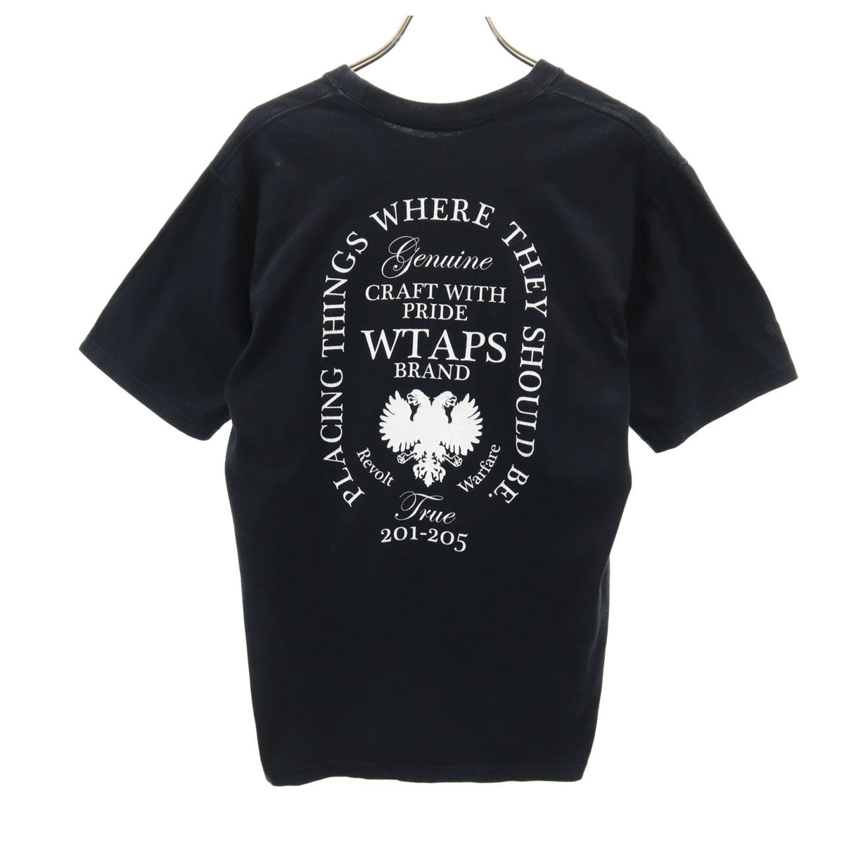 WTAPS ダブルタップス 日本製 バックプリント 半袖 Tシャツ 2 黒 