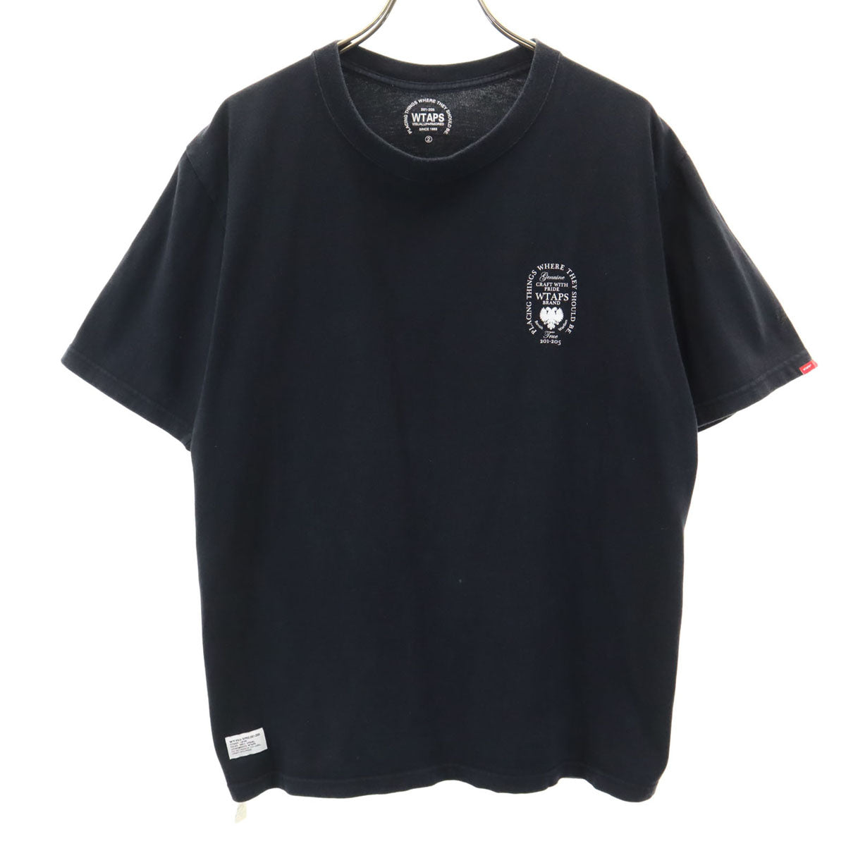 WTAPS ダブルタップス 日本製 バックプリント 半袖 Tシャツ 2 黒 ヘラルドリー メンズ