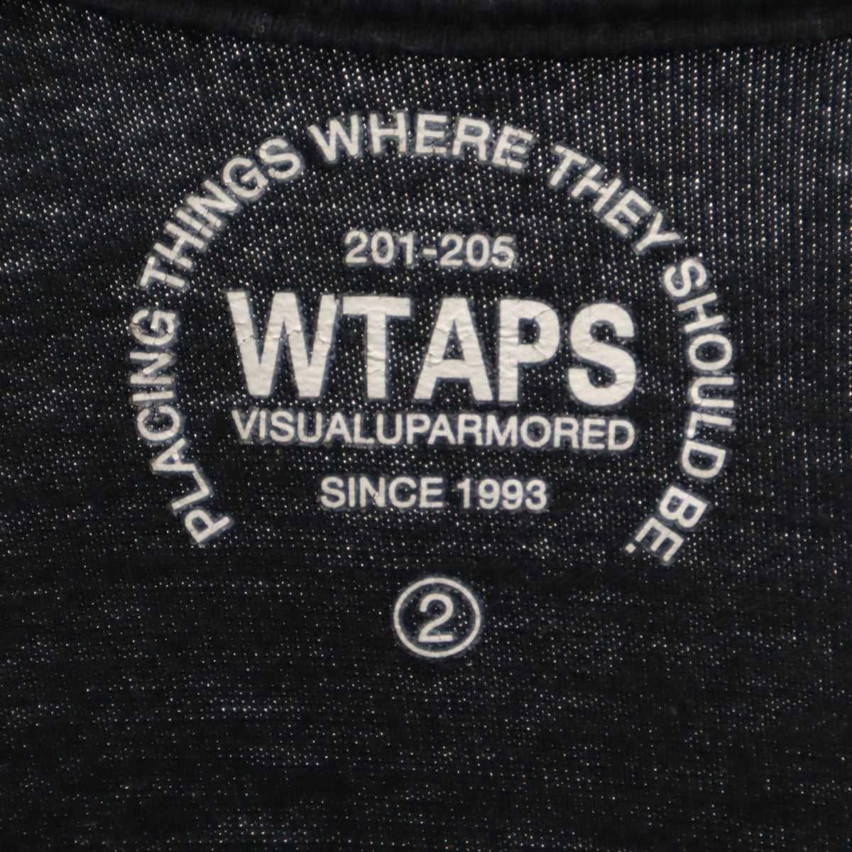 WTAPS ダブルタップス 日本製 バックプリント 半袖 Tシャツ 2 黒 ヘラルドリー メンズ