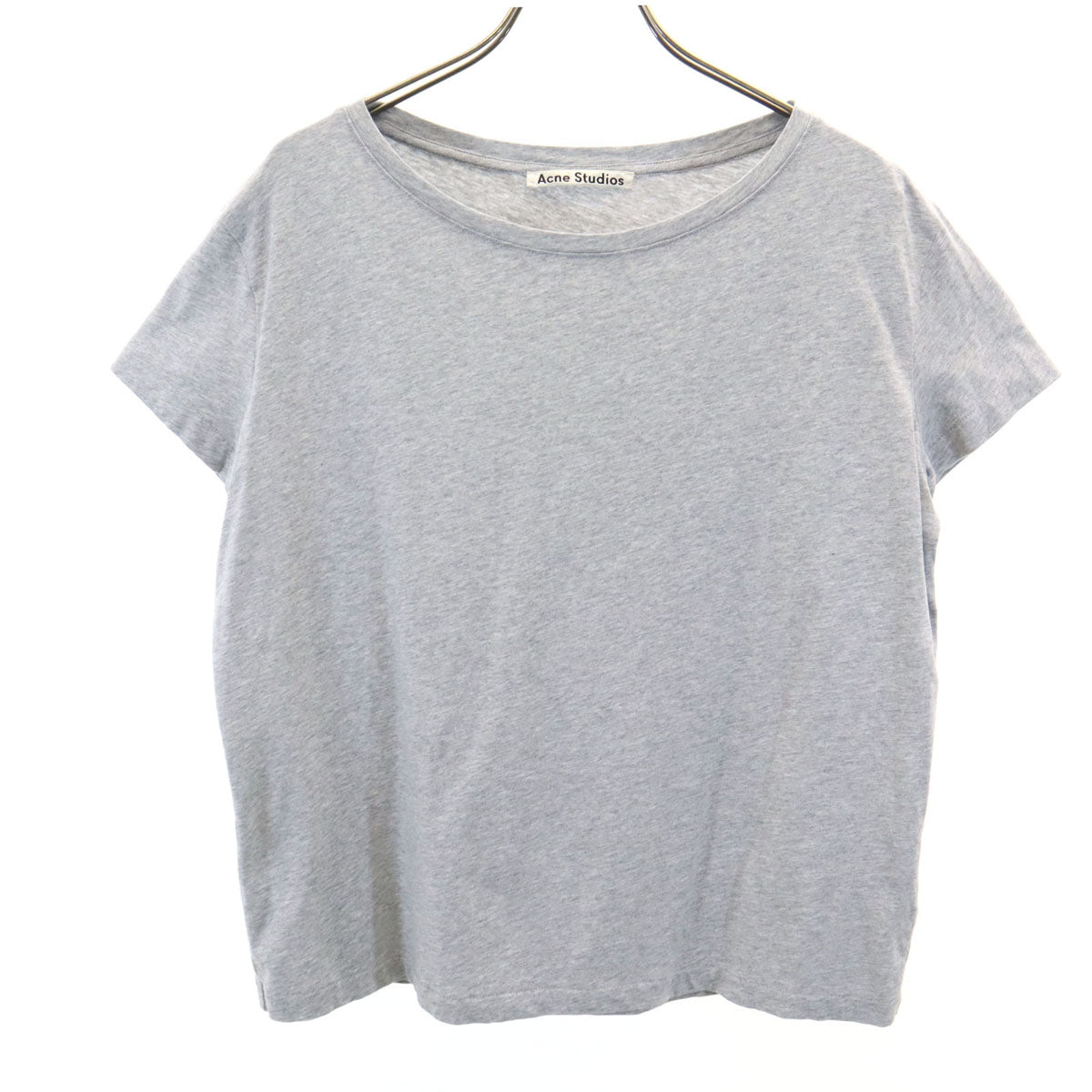 ACNE STUDIOS アクネストゥディオズ フレンチスリーブ Tシャツ XS グレー ストレッチ 無地 レディース