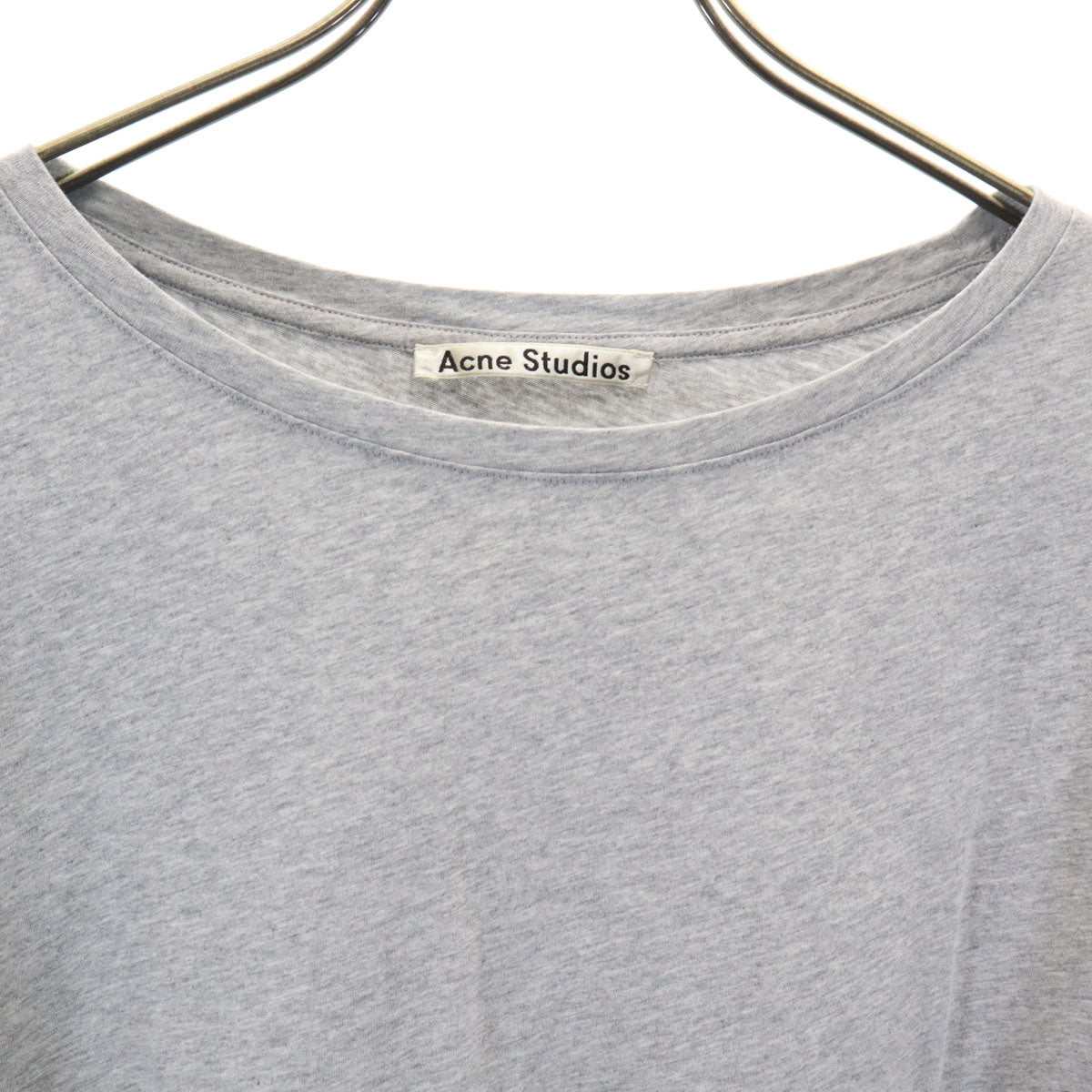 ACNE STUDIOS アクネストゥディオズ フレンチスリーブ Tシャツ XS グレー ストレッチ 無地 レディース