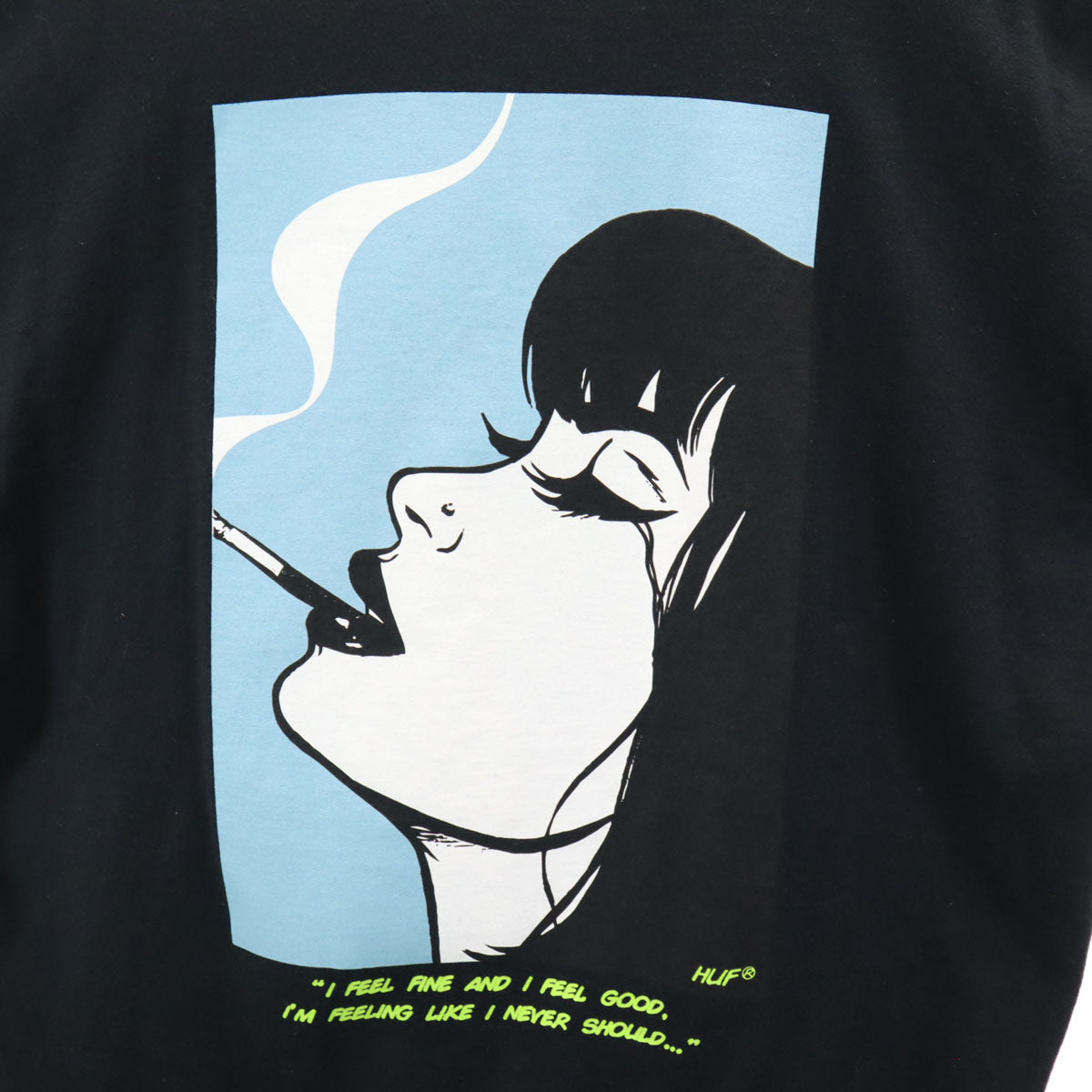 HUF ハフ バックプリント 半袖 Tシャツ L 黒 メンズ