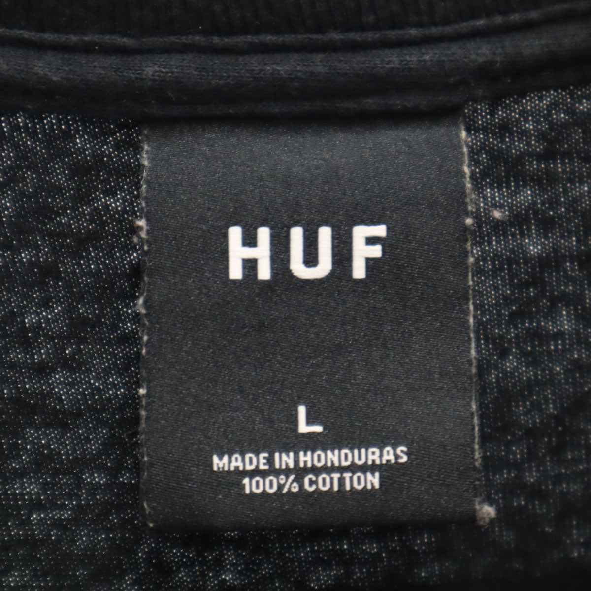HUF ハフ バックプリント 半袖 Tシャツ L 黒 メンズ