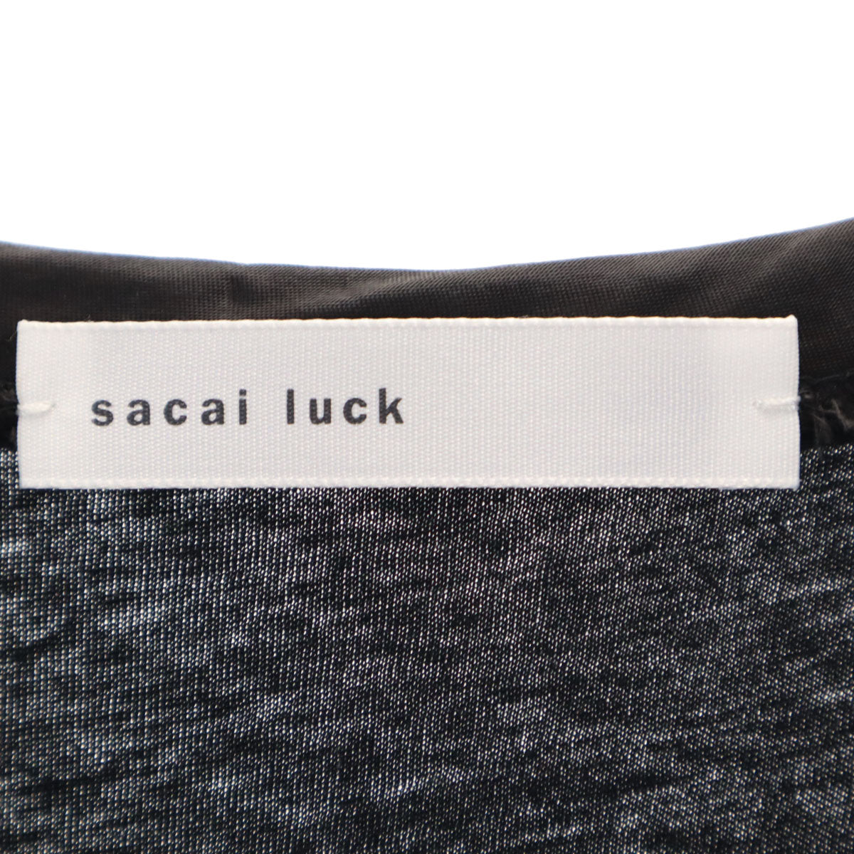 sacai luck サカイラック 日本製 半袖 カットソー 1 ブラック レディース