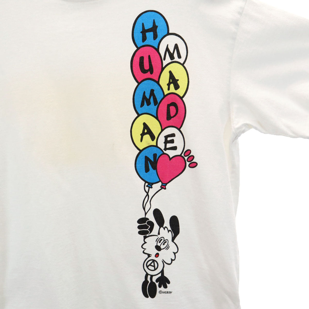 HUMAN MADE ヒューマンメイド VERDY ヴェルディ コラボ 日本製 半袖 Tシャツ S ホワイト メンズ