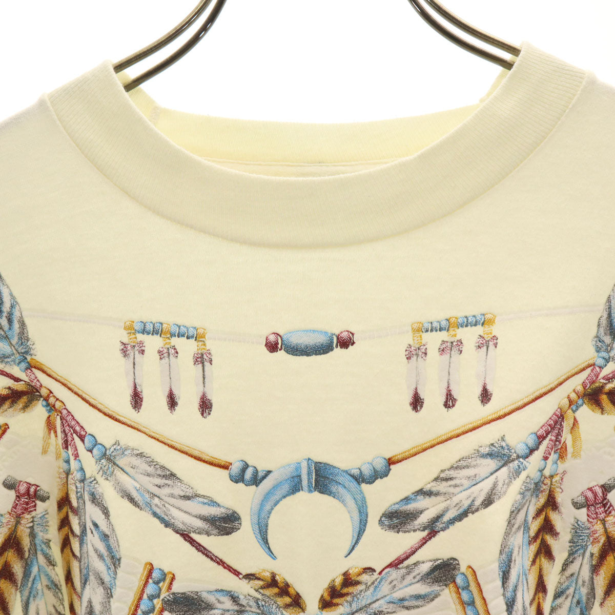 90s オールド ドリームキャッチャー 半袖 Tシャツ アイボリー シングルステッチ メンズ