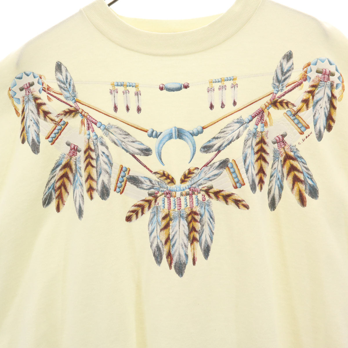 90s オールド ドリームキャッチャー 半袖 Tシャツ アイボリー シングルステッチ メンズ