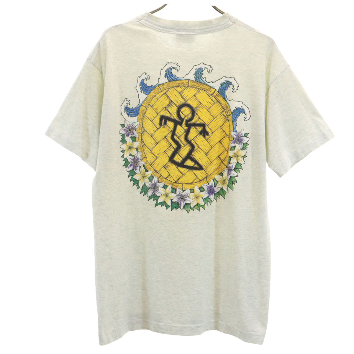 Da Hui ダフイ 90s USA製 オールド バックプリント 半袖 Tシャツ M グレー シングルステッチ メンズ