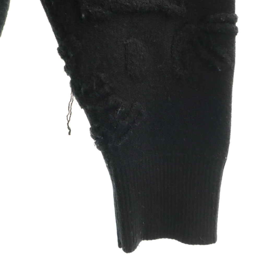 Desigual デシグアル 長袖 3D ニット M ブラック セーター メンズ