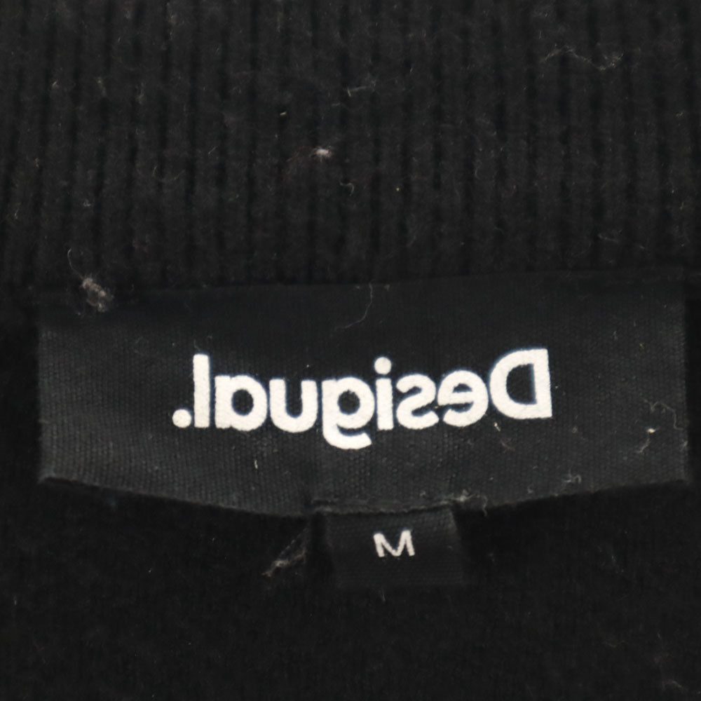 Desigual デシグアル 長袖 3D ニット M ブラック セーター メンズ