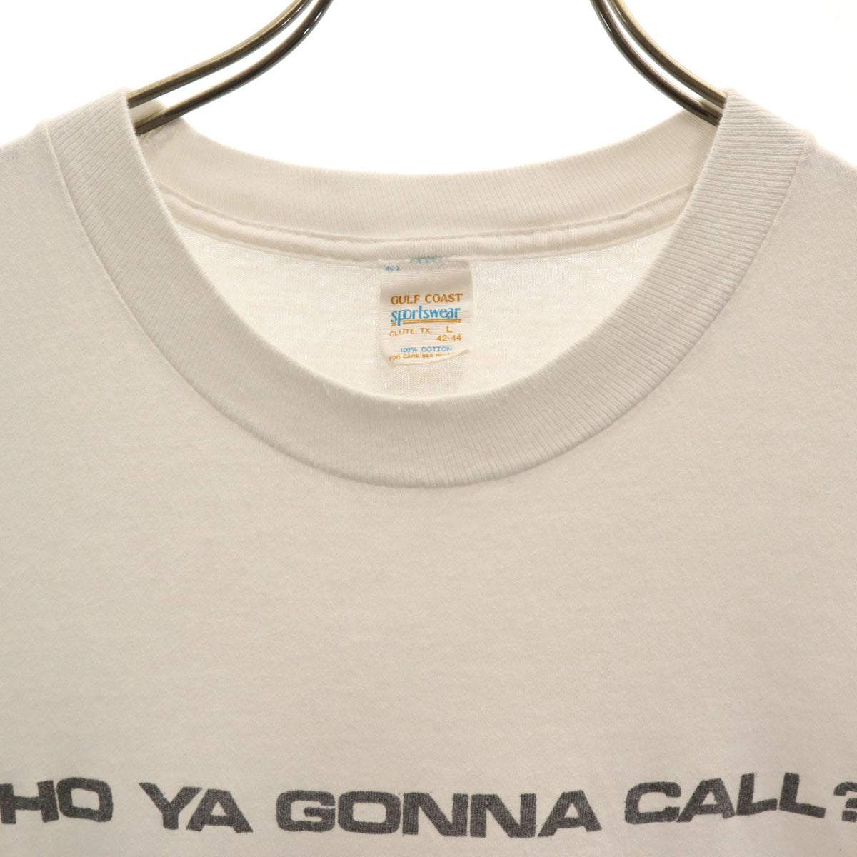 Gulf Coast Sportswear ガルフコースト 70s 80s USA製 ヴィンテージ 半袖 Tシャツ L ホワイト系 メンズ