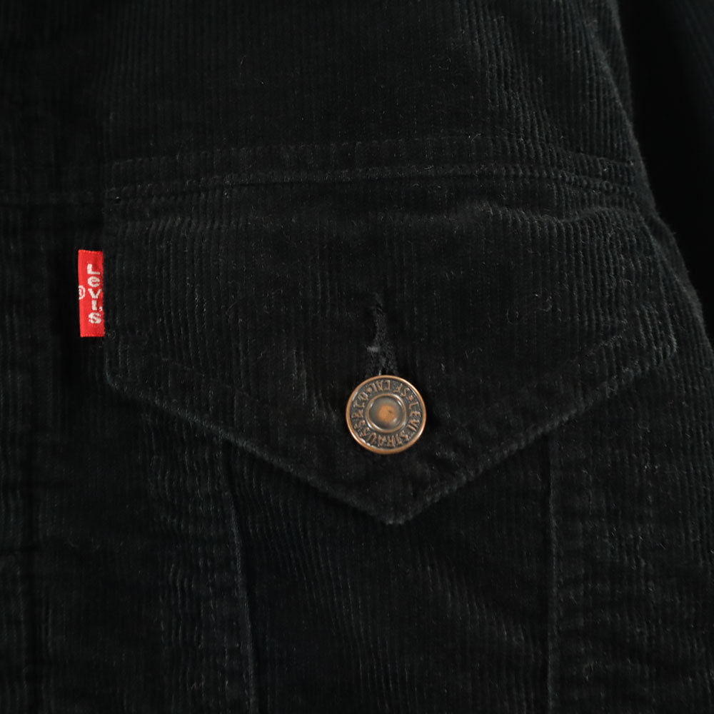 Levi's リーバイス コーデュロイ トラッカー ジャケット M ブラック 中綿入り メンズ