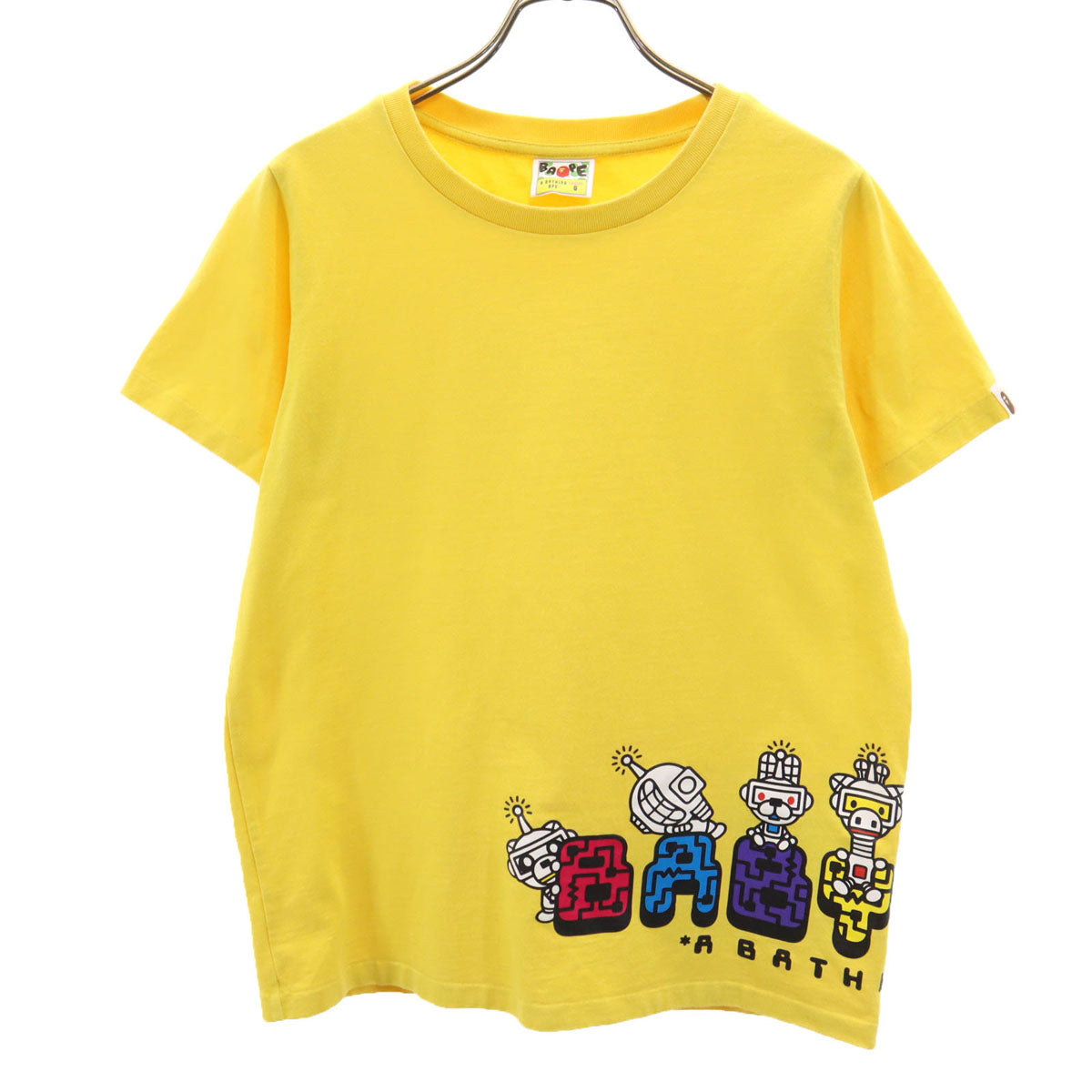 A BATHING APE アベイシングエイプ BABY MILO 半袖 Tシャツ S イエロー系 レディース