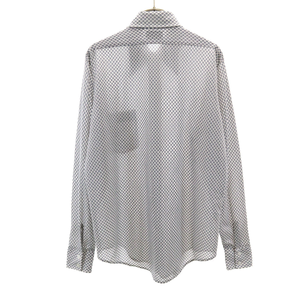 VAN HEUSEN ヴァンヒューゼン 70s ヴィンテージ 総柄 長袖 シャツ 15 1/2-34 ホワイト メンズ