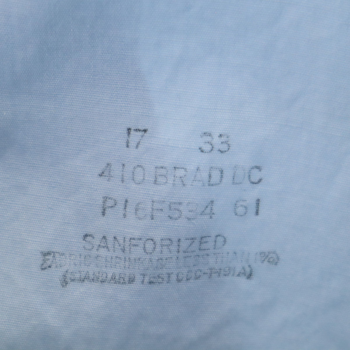 VAN HEUSEN ヴァンヒューゼン 50s 60s ヴィンテージ 長袖 シャツ 17-33 水色 ダブルカフス メンズ