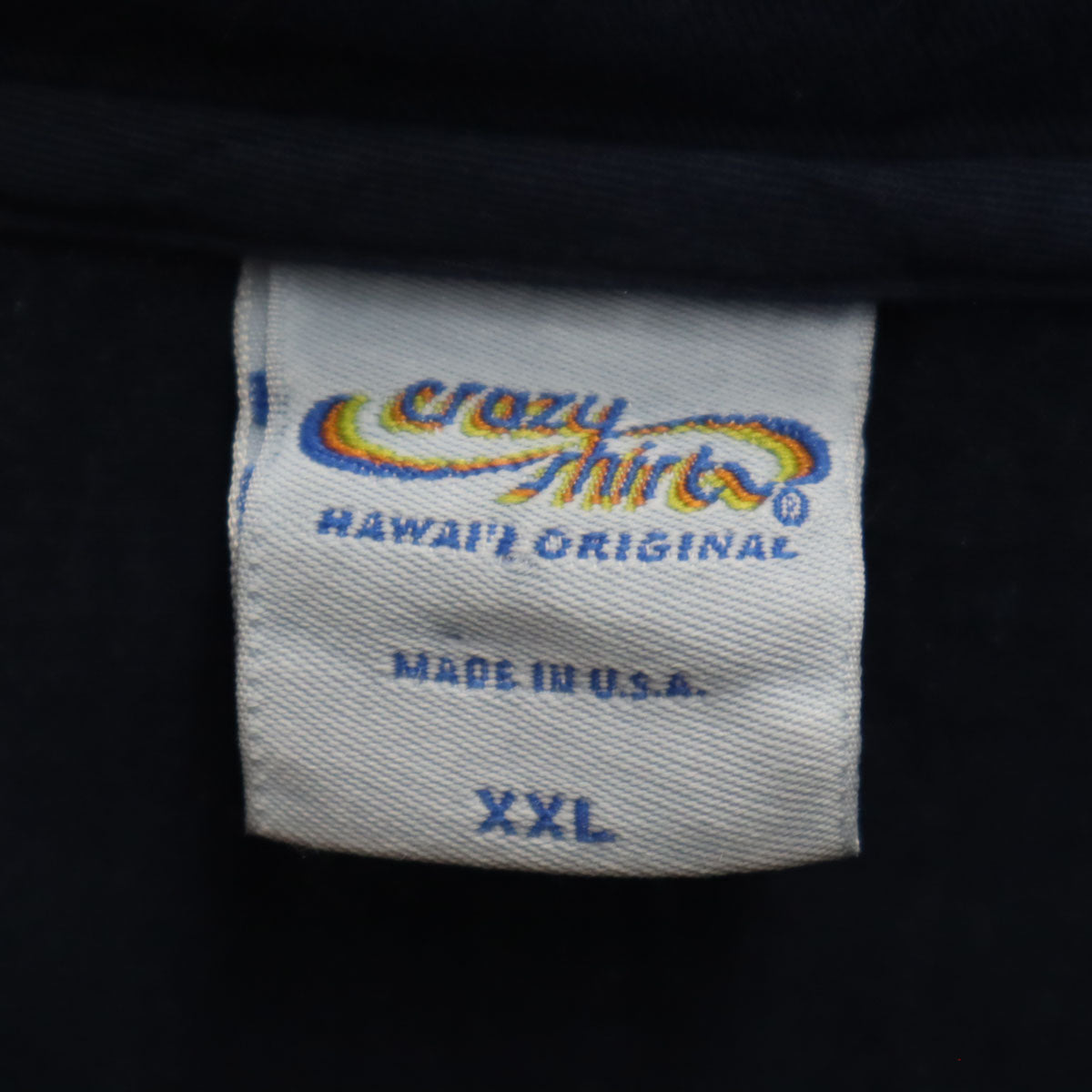 Crazy Shirt クレイジーシャツ 90s USA製 オールド 長袖 ヘンリーネック Tシャツ XXL ネイビー ロンT ビッグサイズ メンズ