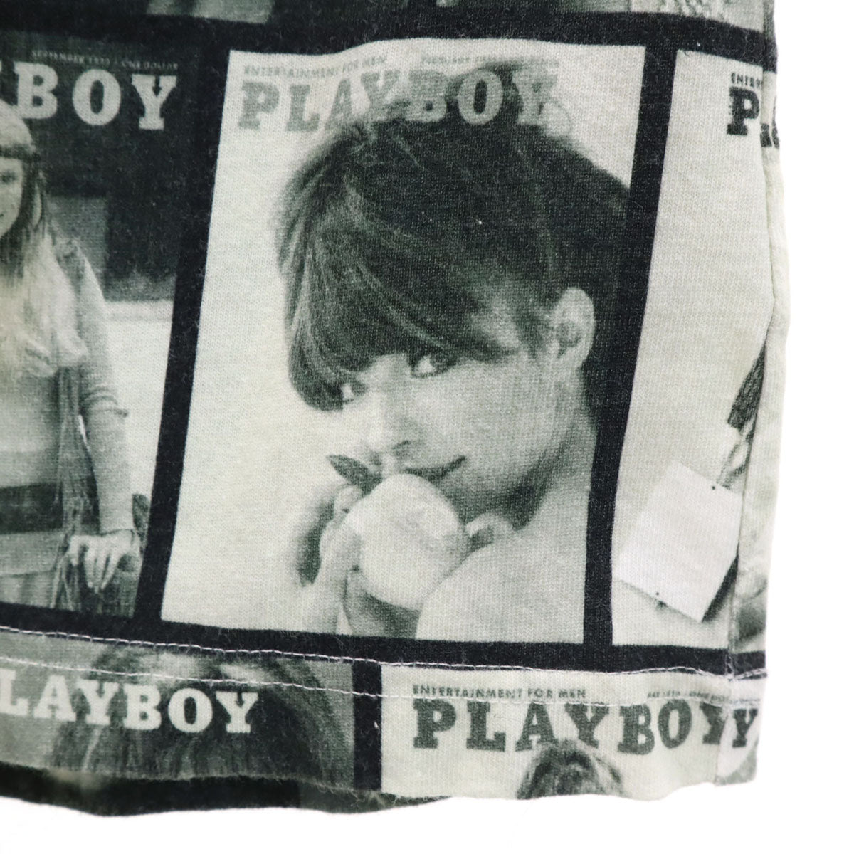 PLAYBOY プレイボーイ XLARGE エクストララージ コラボ 総柄 半袖 Tシャツ M メンズ