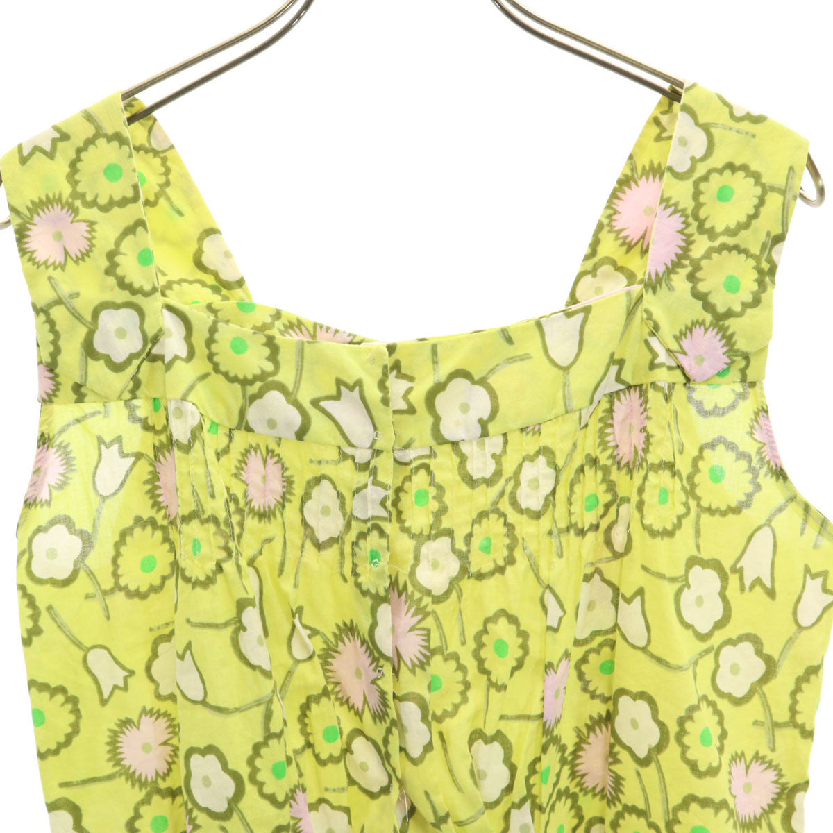 MARNI マルニ イタリア製 花柄 ノースリーブ シャツ 40 イエロー系 レディース