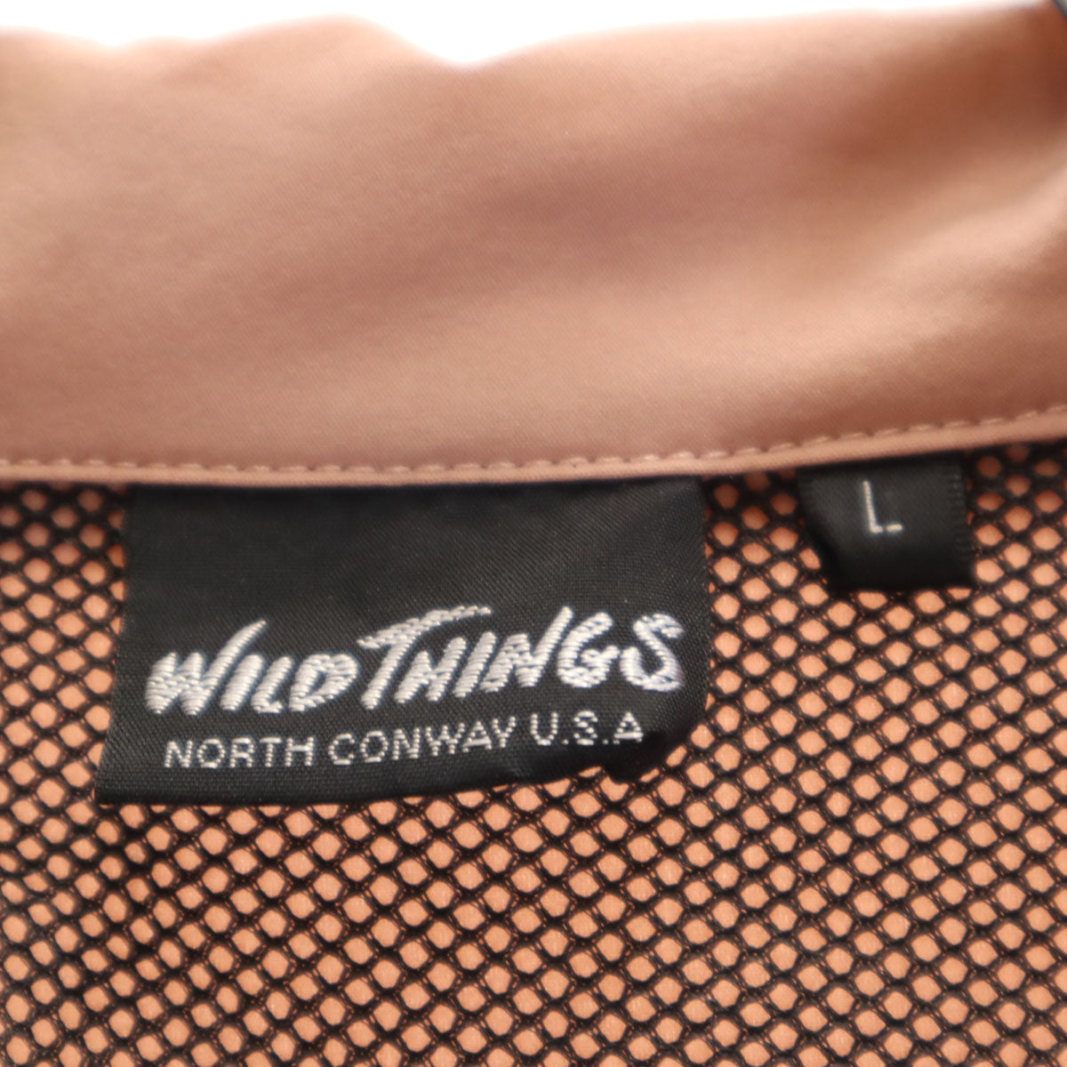 WILDTHINGS ワイルドシングス 半袖 ストレッチ シャツ L ピンク系 メンズ