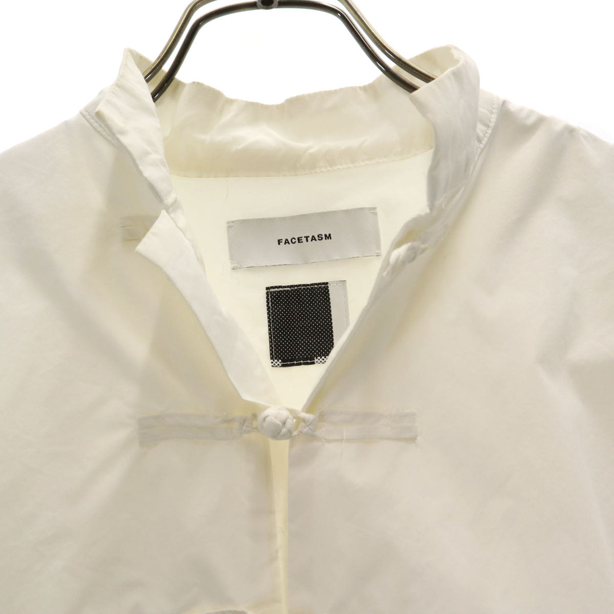 FACETASM ファセッタズム 日本製 半袖 スタンドカラー シャツ ホワイト系 レディース