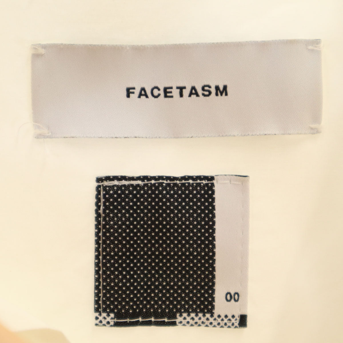 FACETASM ファセッタズム 日本製 半袖 スタンドカラー シャツ ホワイト系 レディース
