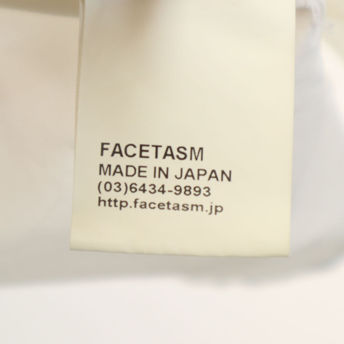 FACETASM ファセッタズム 日本製 半袖 スタンドカラー シャツ ホワイト系 レディース