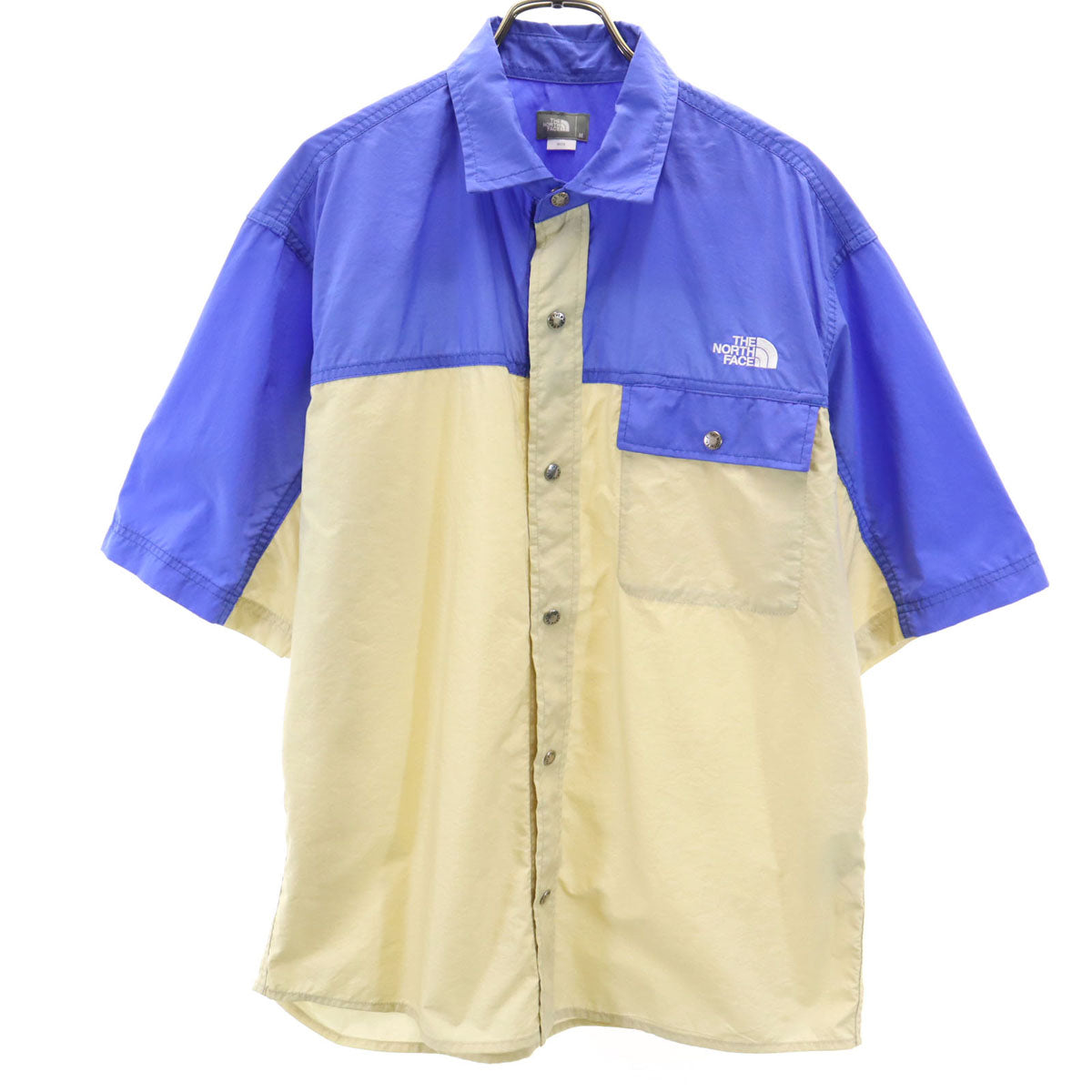 THE NORTH FACE ノースフェイス アウトドア ナイロン 半袖 シャツ M ベージュ系 NR22331 メンズ