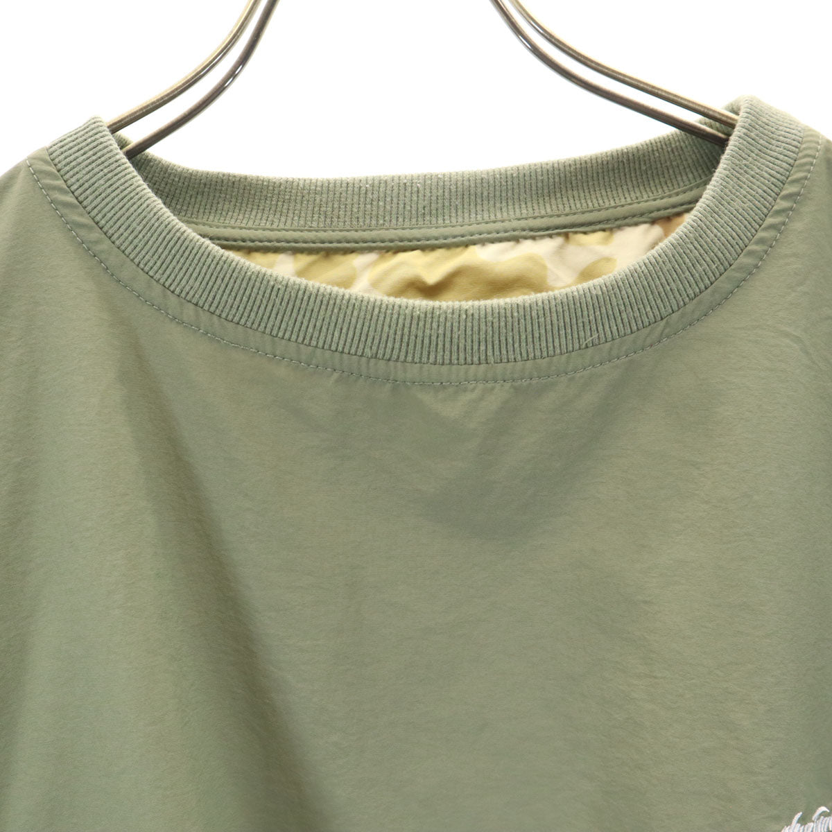 WILDTHINGS ワイルドシングス ナイロン 半袖 シャツ L カーキ メンズ