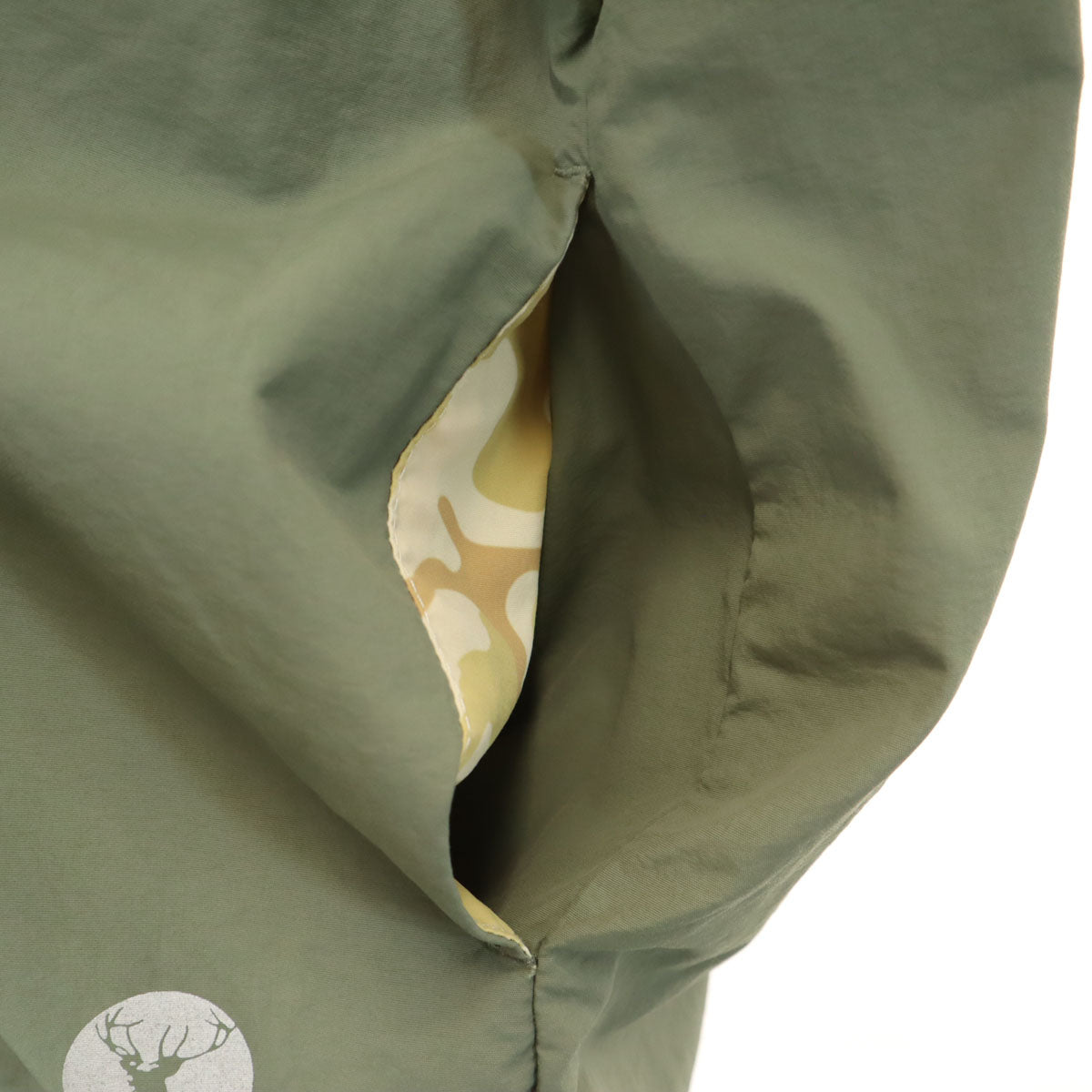 WILDTHINGS ワイルドシングス ナイロン 半袖 シャツ L カーキ メンズ