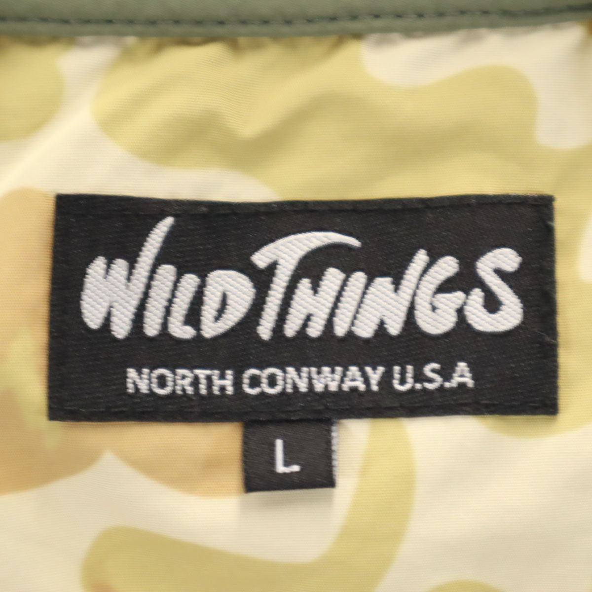WILDTHINGS ワイルドシングス ナイロン 半袖 シャツ L カーキ メンズ