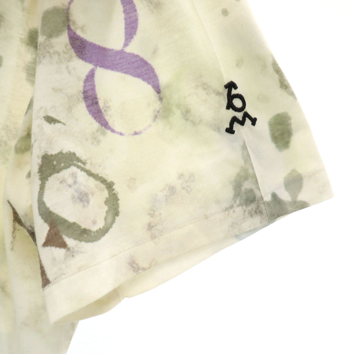 maxsix マックスシックス 日本製 総柄 半袖 ドクロ Tシャツ L オフホワイト系 レディース