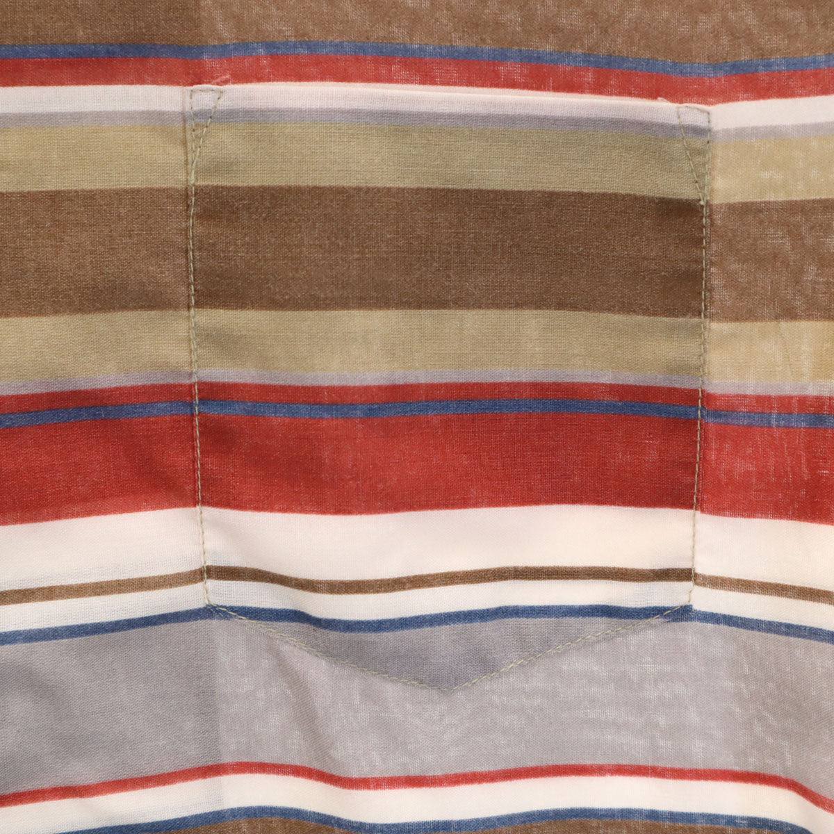 KENNINGTON ケニントン 70s 80s ヴィンテージ ボーダー柄 半袖 オープンカラーシャツ M ブラウン メンズ