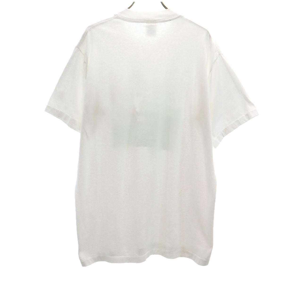 Center Star 90s オールド USA製 メッセージ プリント 半袖 Tシャツ XL ホワイト シングルステッチ メンズ