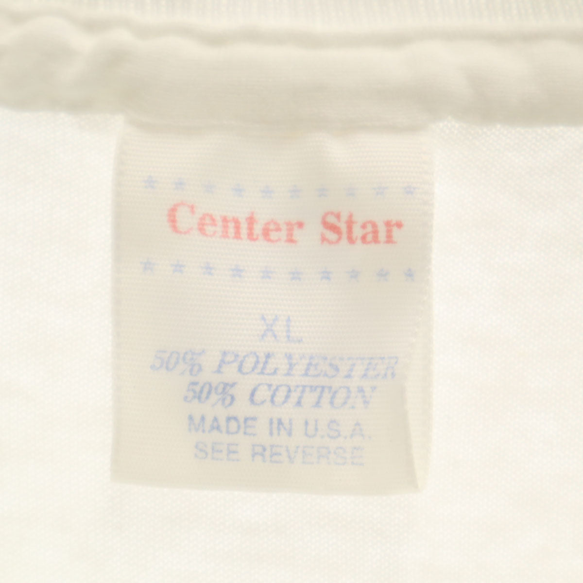 Center Star 90s オールド USA製 メッセージ プリント 半袖 Tシャツ XL ホワイト シングルステッチ メンズ