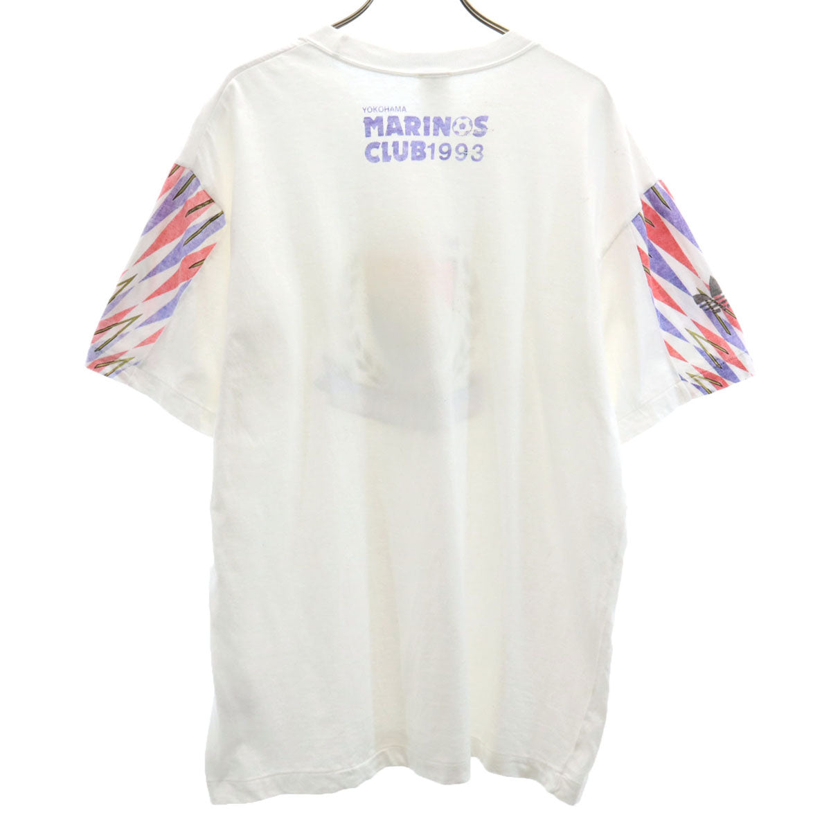 adidas アディダス 90s オールド 横浜マリノス プリント 半袖 Tシャツ L オフホワイト デサント メンズ