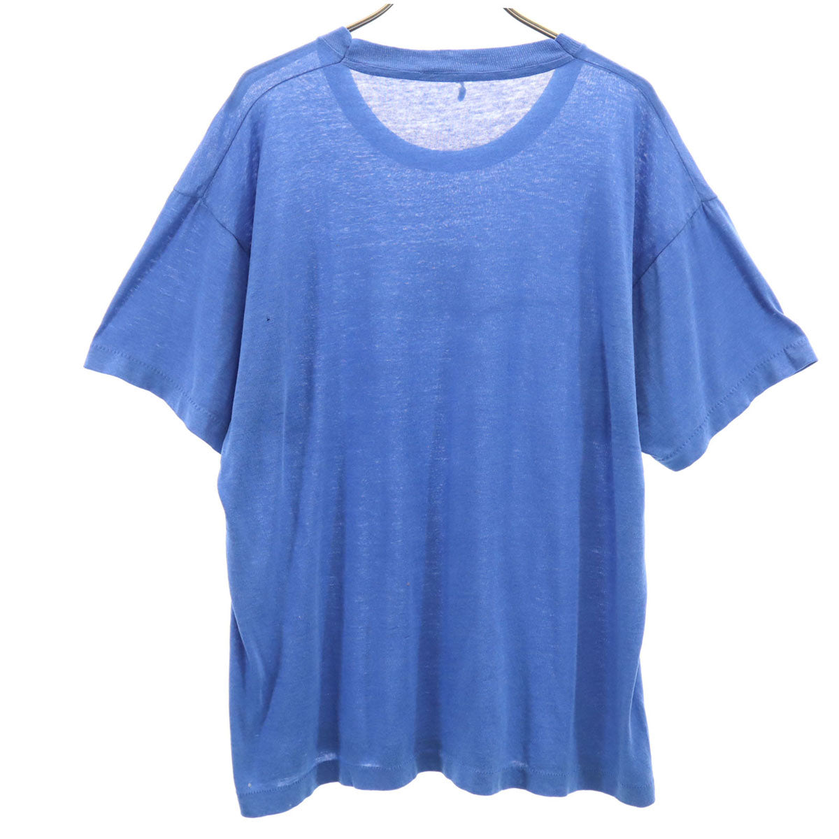 70s 80s ヴィンテージ JET EAST 半袖 Tシャツ ブルー シングルステッチ 企業モノ メンズ