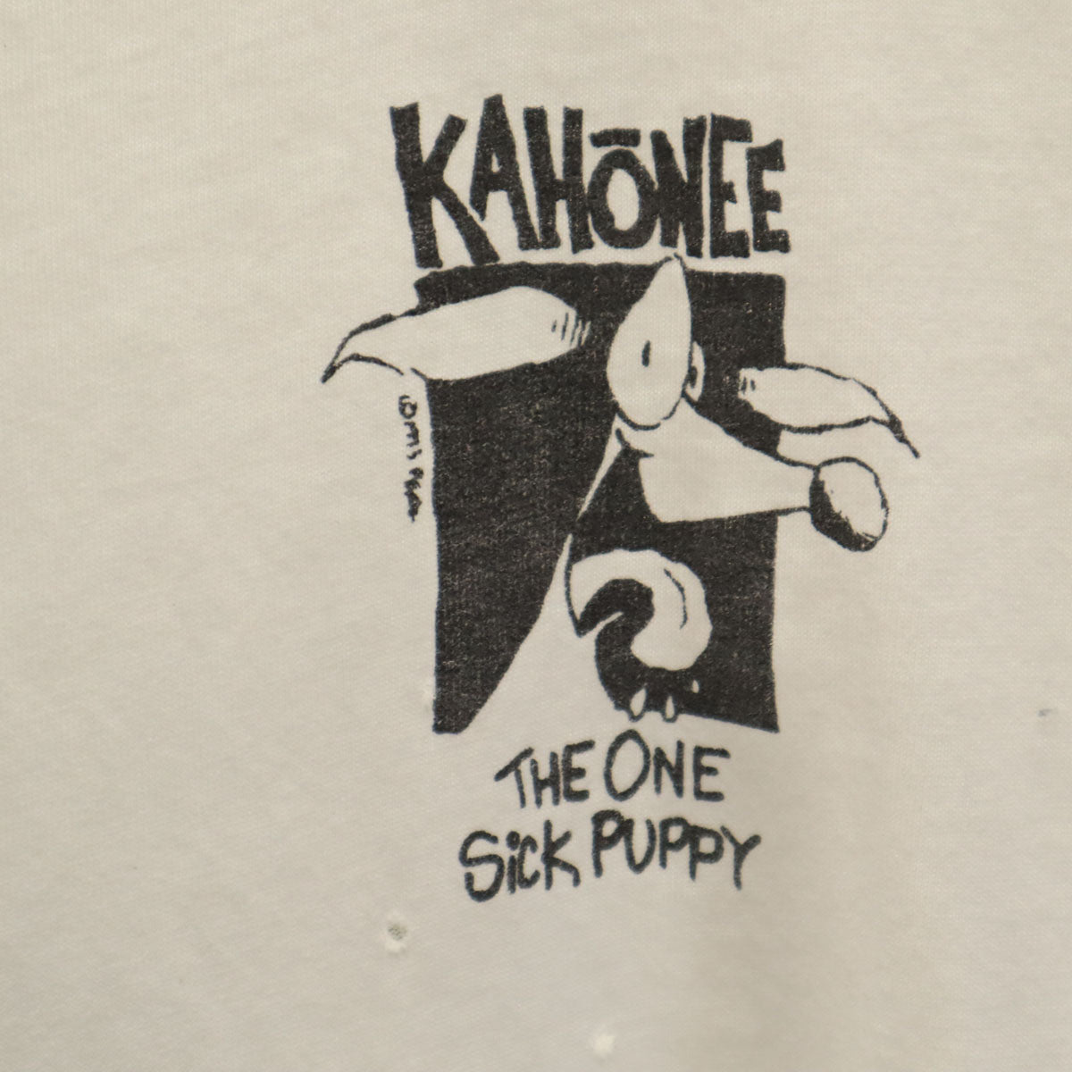 One Sick Puppy 90s USA製 オールド バックプリント 半袖 Tシャツ L ホワイト シングルステッチ ドッグ 犬 メンズ