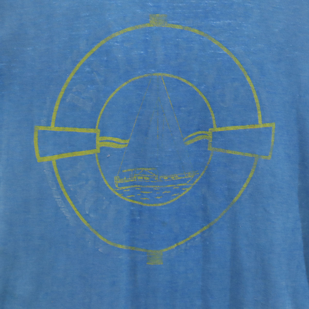 70s 80s ヴィンテージ 半袖 Tシャツ ブルー シングルステッチ メンズ