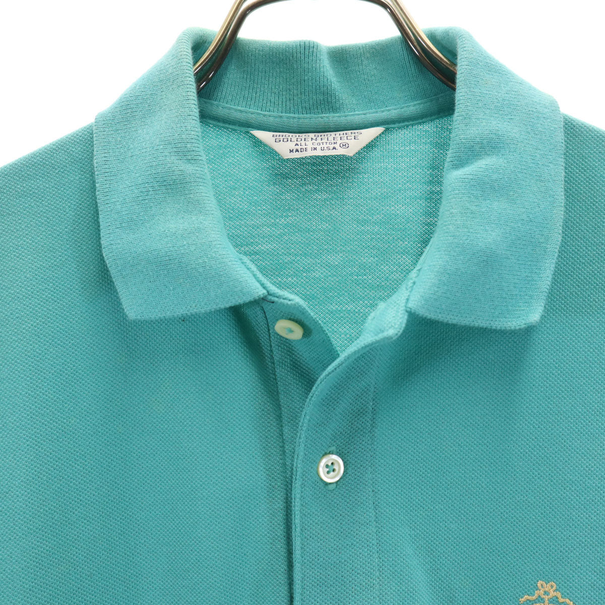 GOLDEN FLEECE ゴールデンフリース 90s オールド 半袖 ポロシャツ M ブルーグリーン ブルックスブラザーズ メンズ
