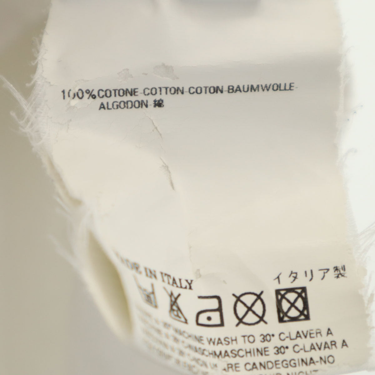 イタリア製 半袖 Tシャツ M オフホワイト メンズ