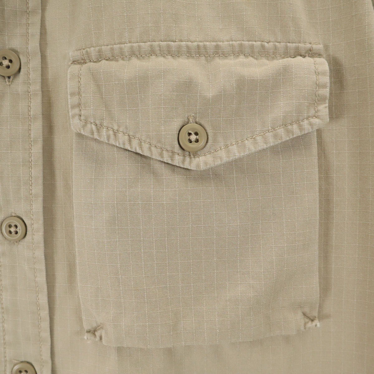 GAP ギャップ オールド 半袖 コットンシャツ S グレージュ メンズ