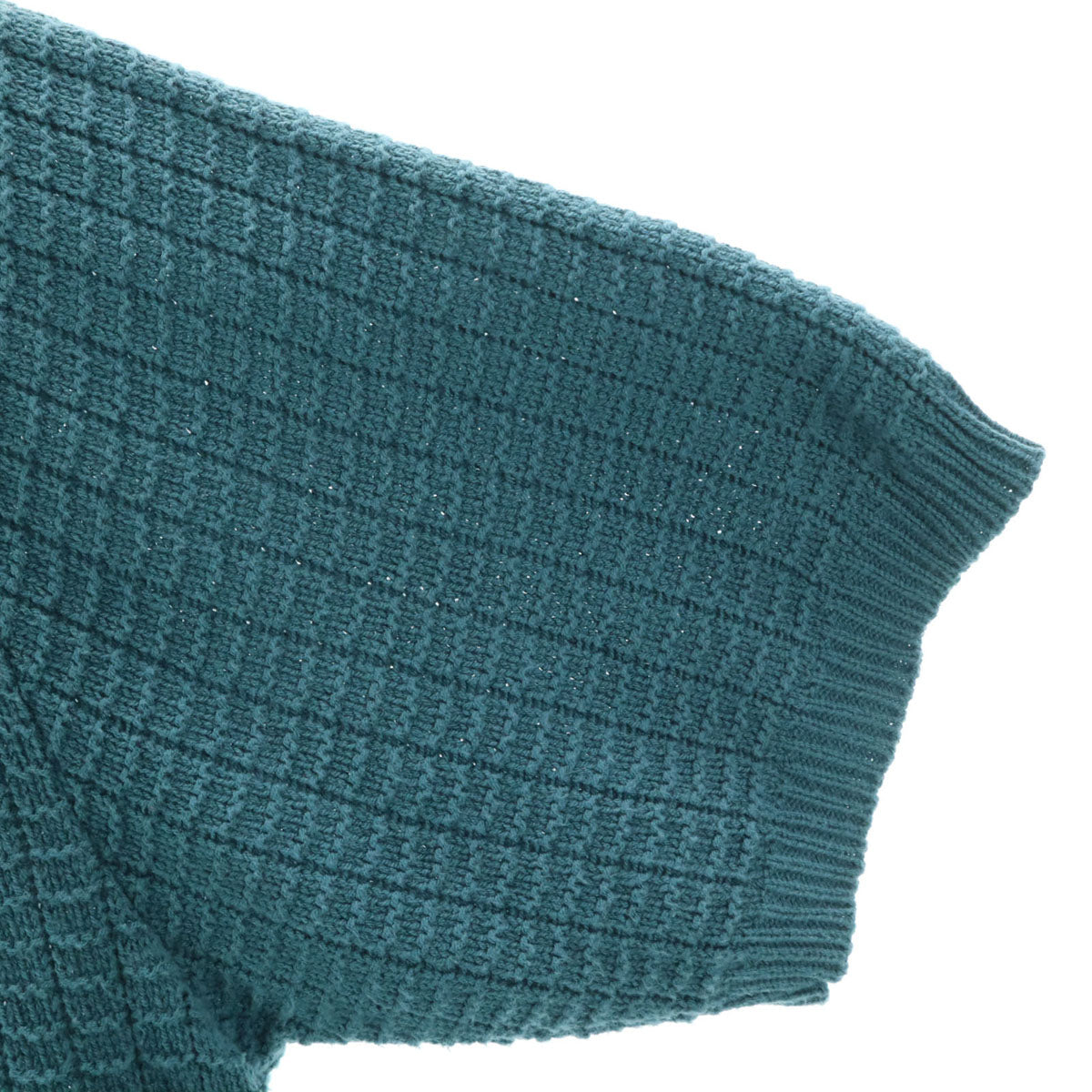 FACTOTUM ファクトタム 日本製 バイカラー 半袖 セーター 36 ブルー系 ニット メンズ