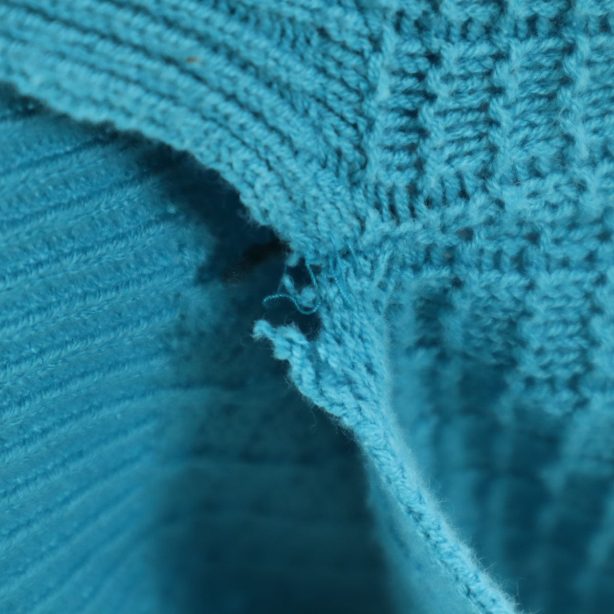 FACTOTUM ファクトタム 日本製 バイカラー 半袖 セーター 36 ブルー系 ニット メンズ