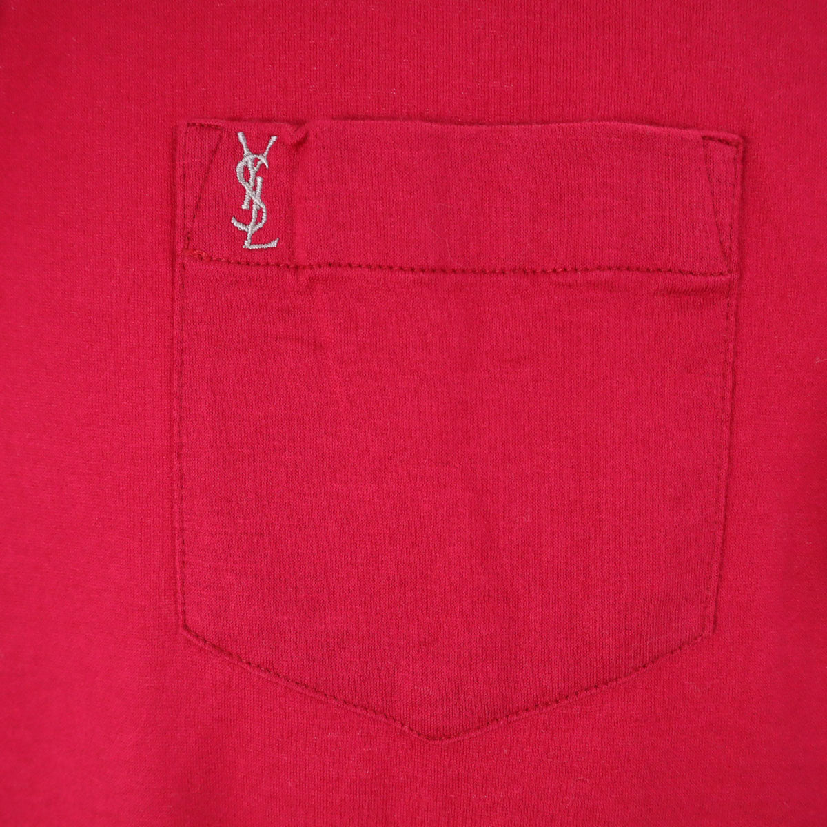 YVES SAINT LAURENT イヴサンローラン 80s 90s オールド 半袖 ポロシャツ M ボルドー系 メンズ