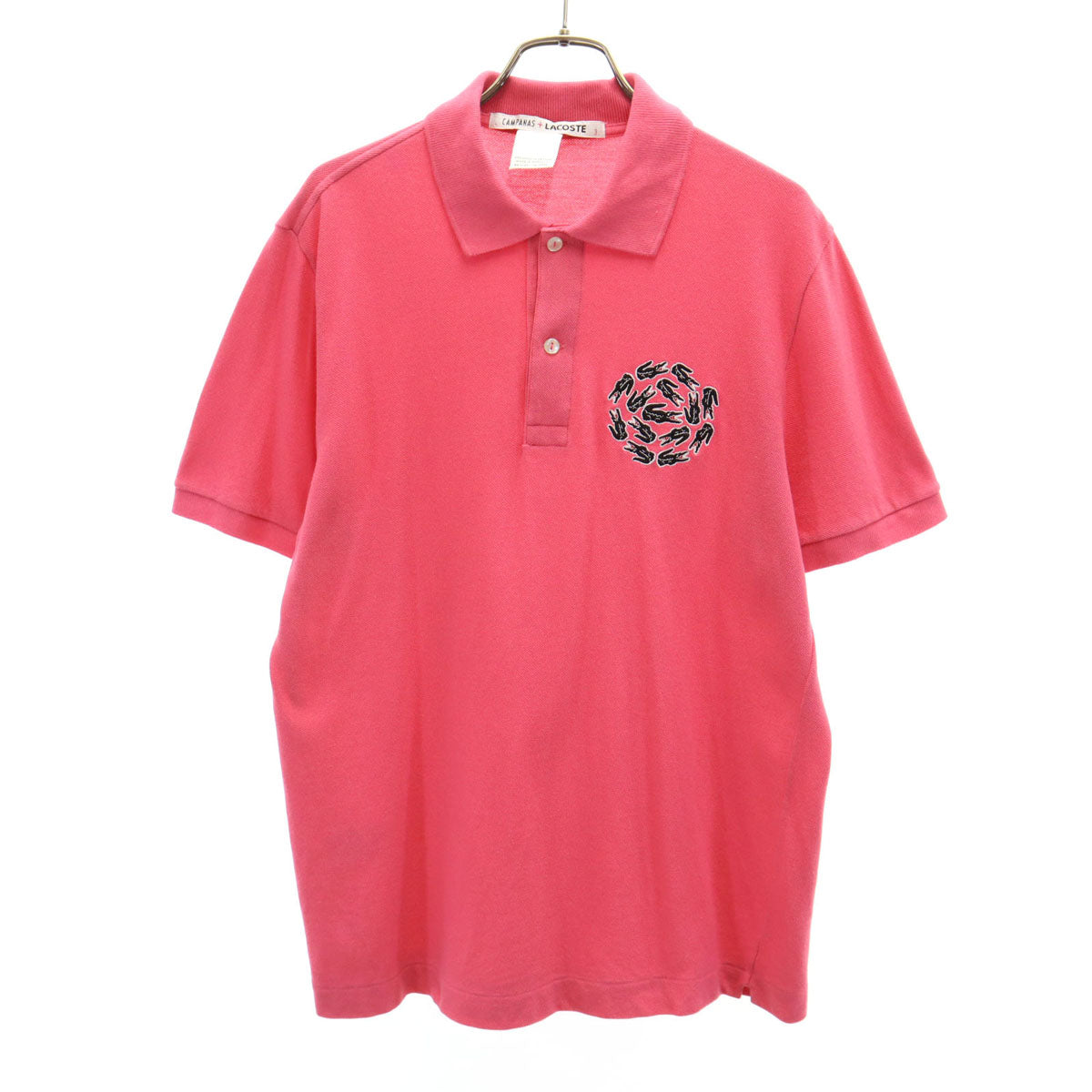 CAMPANAS+LACOSTE LACOSTE ラコステ コラボ 半袖 ポロシャツ 3 ピンク メンズ