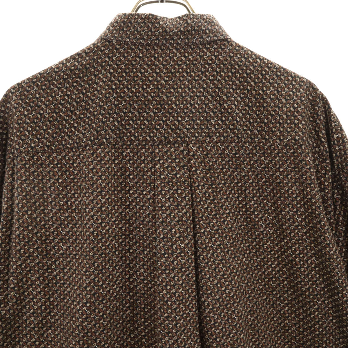 PERRY ELLIS ペリー エリス 90s オールド 総柄 半袖 シャツ XL ブラウン系 メンズ